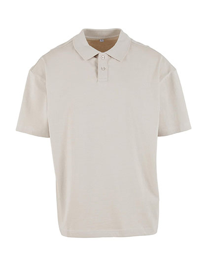 Build Your Brand Oversized Polo Shirt Cloud 5XL