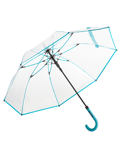 AC-Stockschirm FARE®-Pure Transparent / Petrol Ø 105 cm