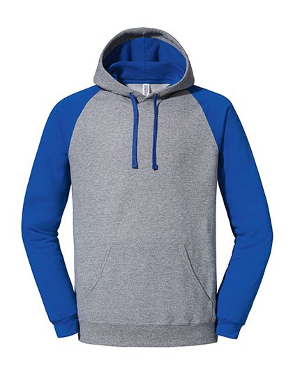 Nublend® Colour-Block Raglan Hooded Sweatshirt Oxford Grey 3XL