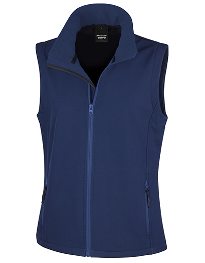 Women´s Printable Softshell Bodywarmer with Recycled Fleece Inner Navy / Navy XXL