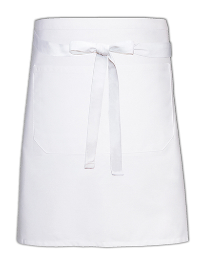 Baker´s Apron With Pocket White 90 x 50 cm