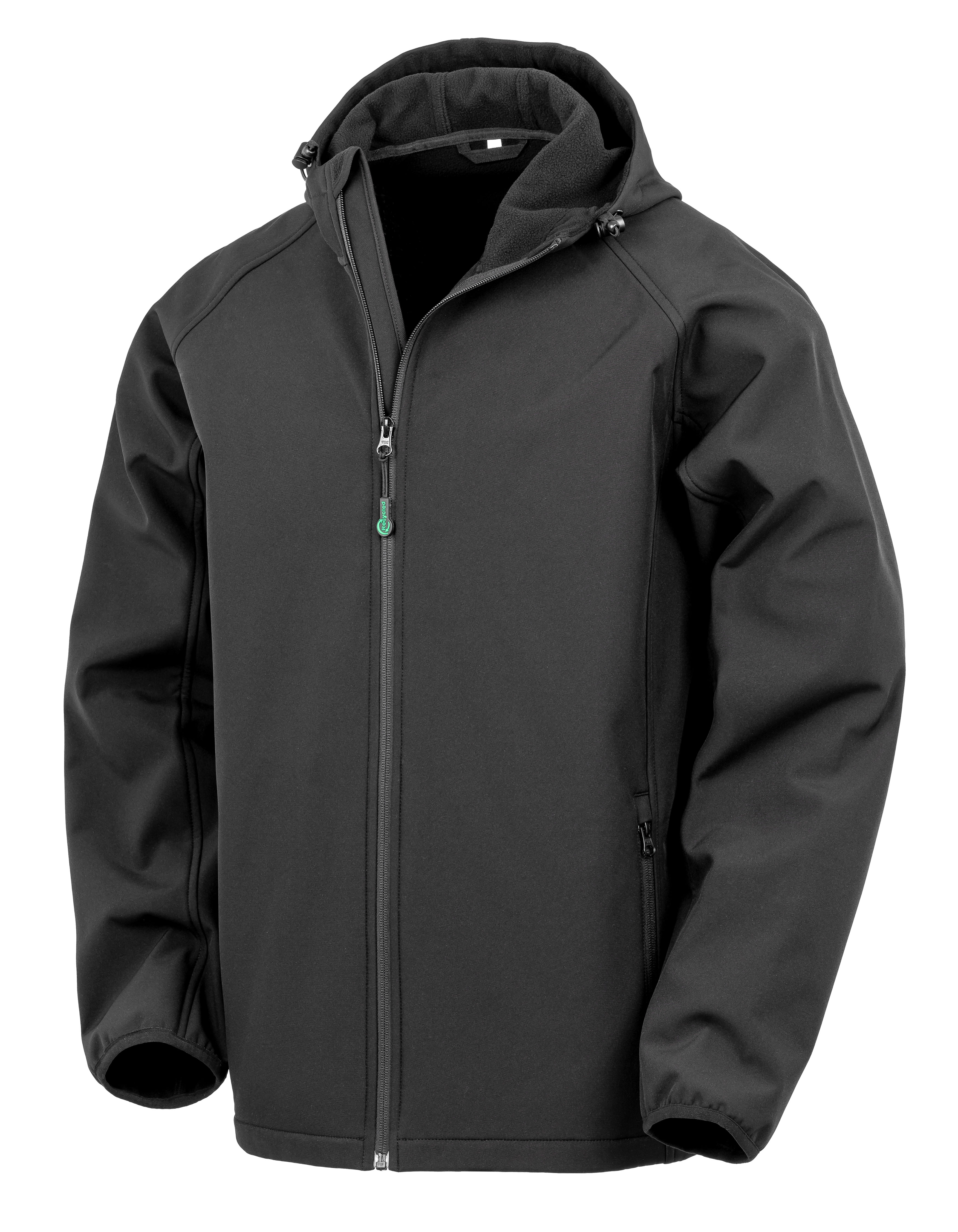 Men´s Recycled 3-Layer Printable Hooded Softshell Jacket Black 4XL