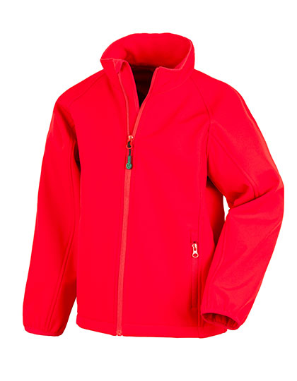 Recycled 2-Layer Printable Junior Softshell Jacket Red L (9-10)