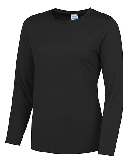 Women´s Long Sleeve Cool T Jet Black XL