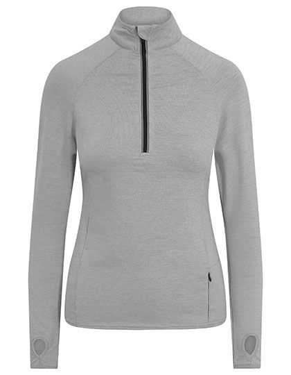 Women´s Cool-Flex 1/2 Zip Top Silver Grey XL