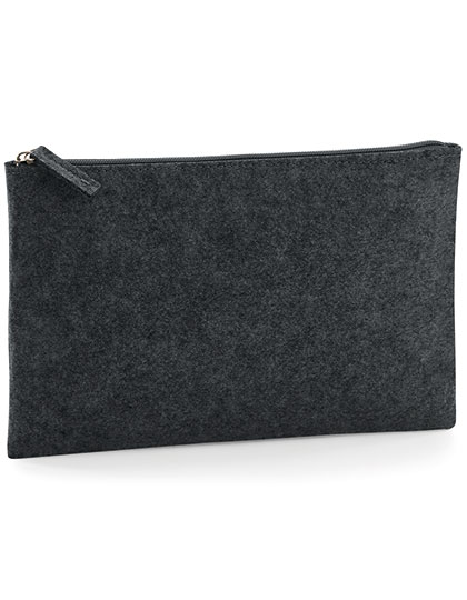 Felt Accessory Pouch Charcoal Melange 26 x 17 cm