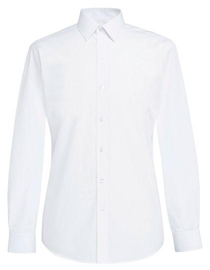 Men´s Slim Fit Shirt Vulcan Longsleeve White 18 (46)