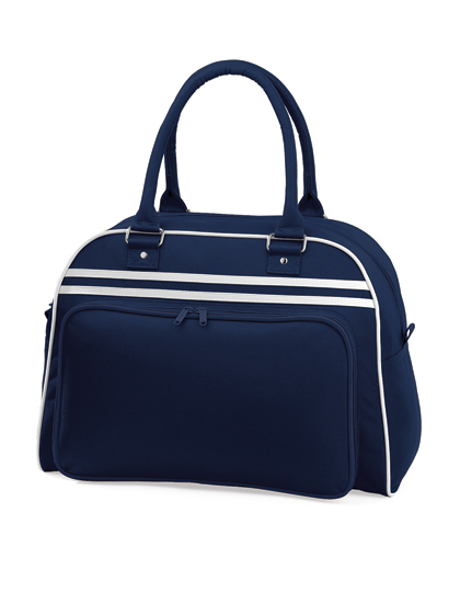 Retro Bowling Bag French Navy / White 44 x 31 x 25 cm