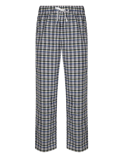 Men´s Tartan Lounge Pants White-Multi Check XXL