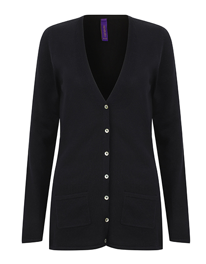 Ladies´ Lightweight V-Neck Cardigan Navy 4XL