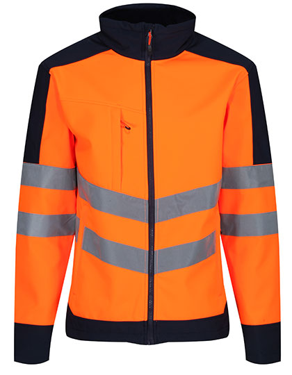 Pro Hi-Vis Softshell Jacket Orange / Navy 3XL