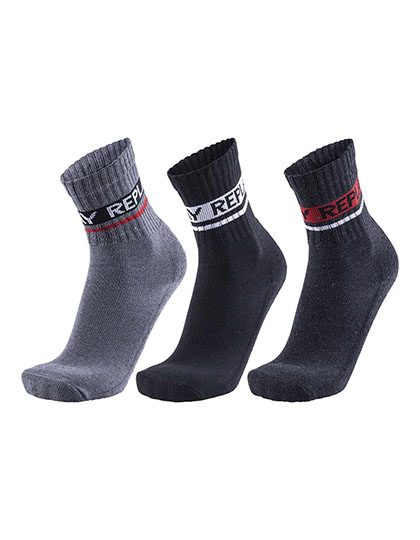 Tennis Socks (3 Pair Card wrap) Grey Melange / Black / Anthracite 43/46
