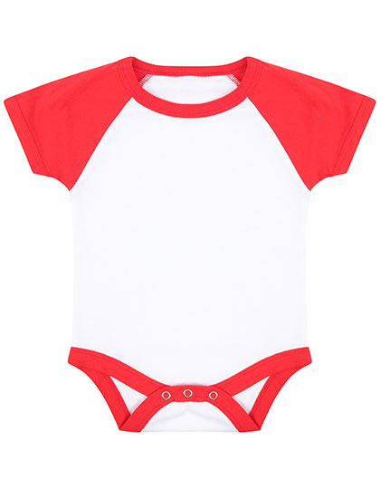 Essential Short Sleeved Baseball Bodysuit White 12/18 months