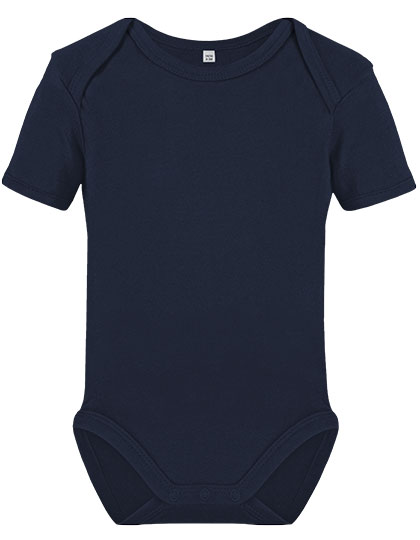 Organic Baby Bodysuit Short Sleeve Rebel 01 Navy 74-80