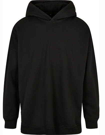 Build Your Brand Oversized Cut On Sleeve Hoody Black 5XL