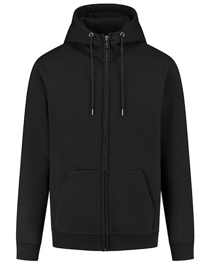Organic Cotton Unisex Sweat Jacket Deep Black XXL