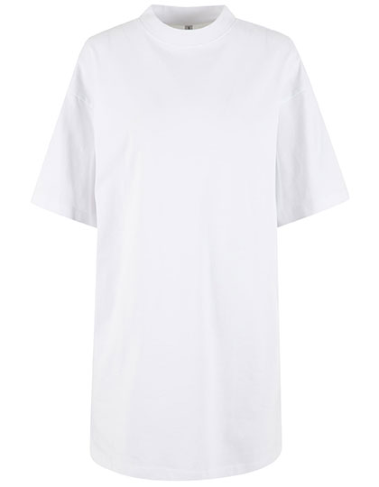 Ladies Heavy Oversized Tee Dress White 5XL