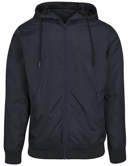 Build Your Brand Windrunner Jacket Navy / Navy 5XL