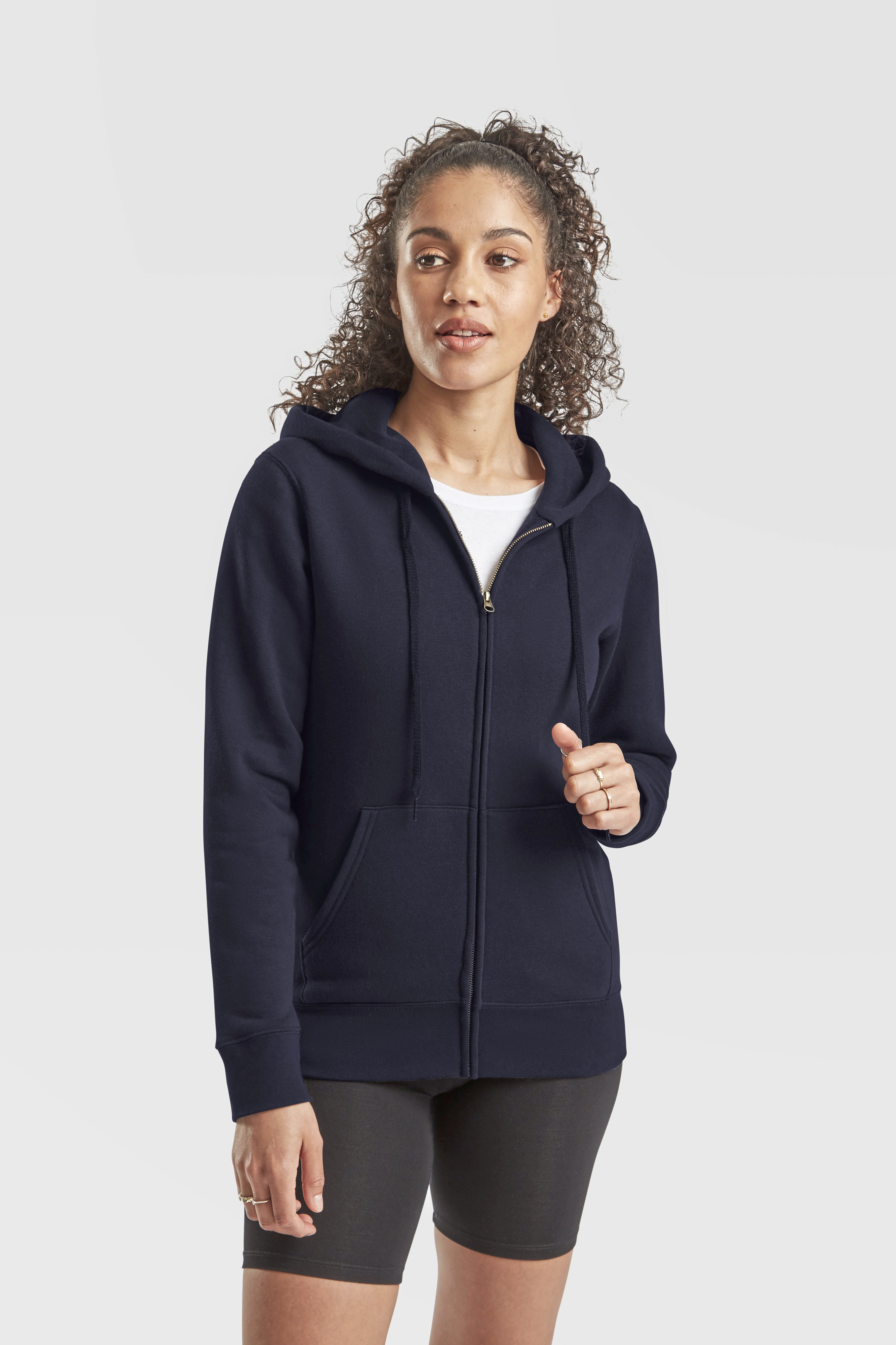Fruit of the Loom Ladies´ Premium Hooded Sweat Jacket Modellbild