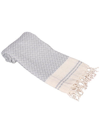 Hamam-Handtuch Alanya Grey / Cream 100 x 180 cm