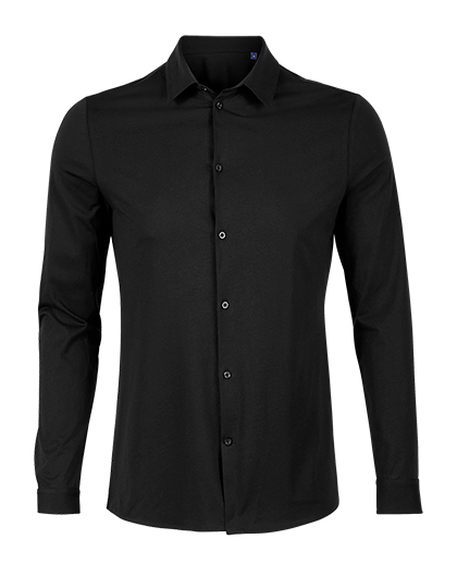 Men´s Mercerised Shirt Balthazar Deep Black 4XL