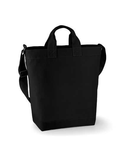 Canvas Day Bag Black 38 x 40 x 14 cm