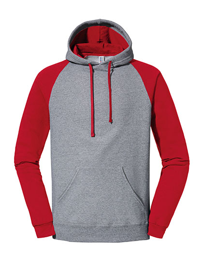 Nublend® Colour-Block Raglan Hooded Sweatshirt Oxford Grey 3XL