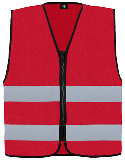 Hi-Vis Safety Vest Cologne With Front Zipper Red 5XL