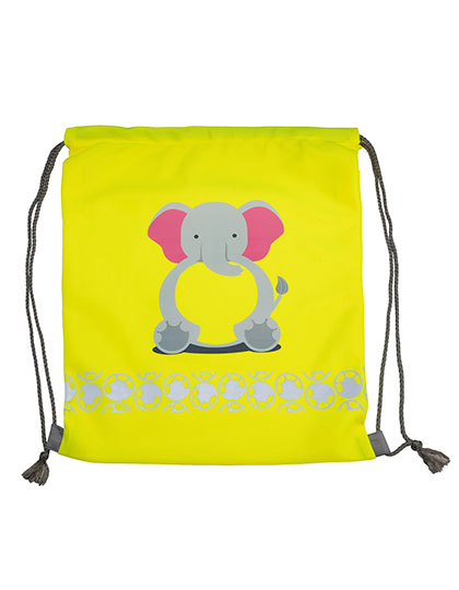 Childrens Gym Bag Funtastic Wildlife Elephant Yellow 30 x 40 cm