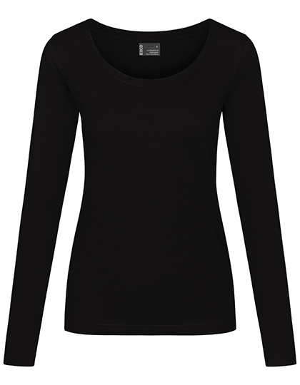 Women´s T-Shirt Long Sleeve Black 3XL
