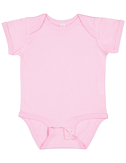 Infant Fine Jersey Short Sleeve Bodysuit Pink 24 months
